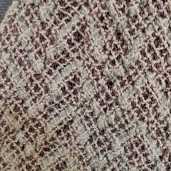 Young Essence Brown Loose Knit Long Sleeve Flowy 3 Button Cardgan Sweater Large - Picture 7 of 7